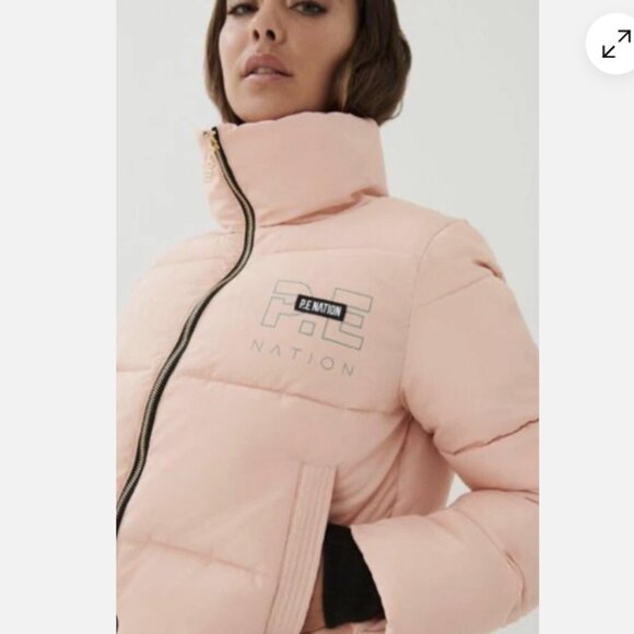 P.E Nation Ramp Run Puffer Jacket in Peach Pastel Small - Picture 3 of 16